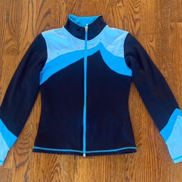 Chloe Noel Polartec Fleece Figure Skating Jacket with Rhinestones - Picture 1 of 6